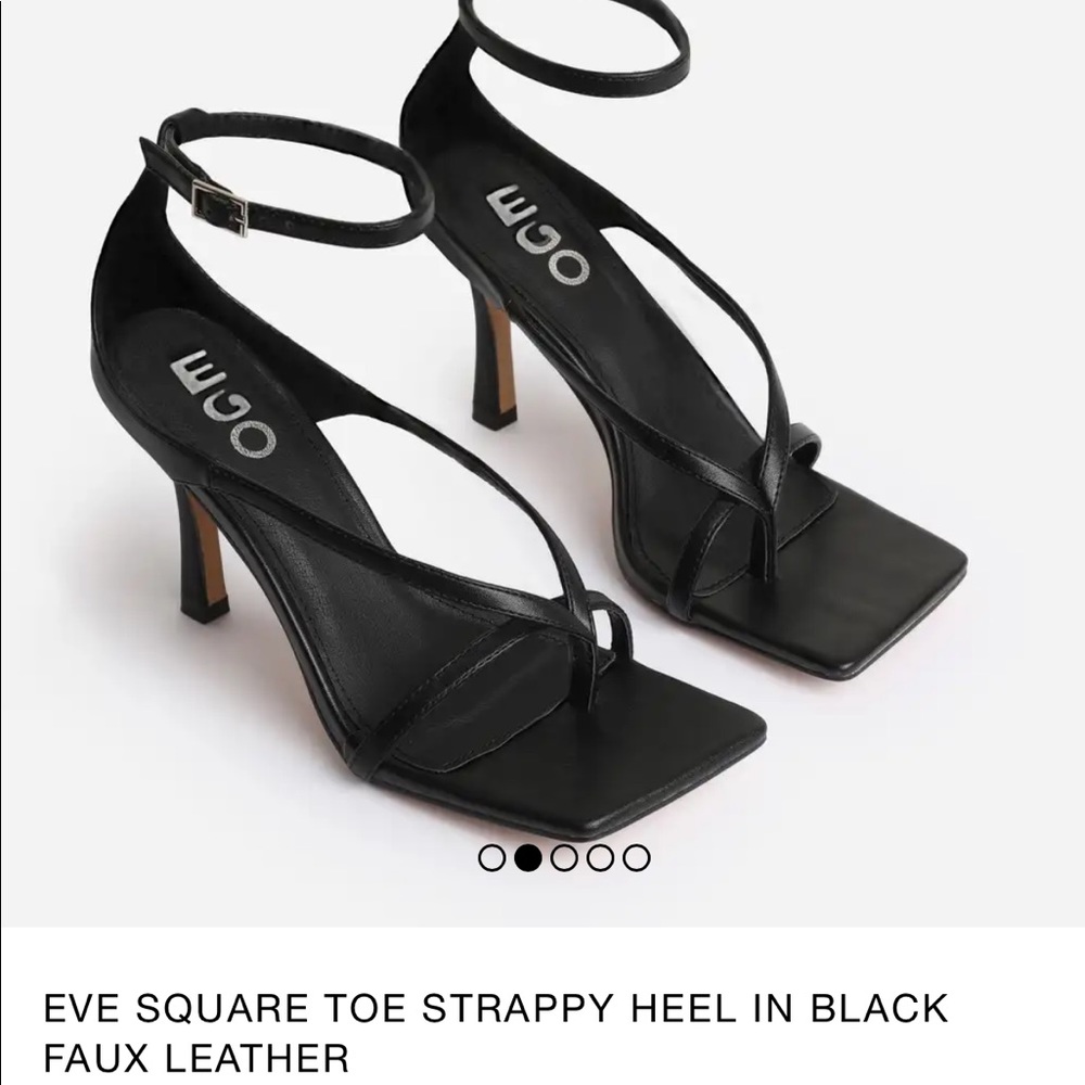 NWT square toe strappy heels